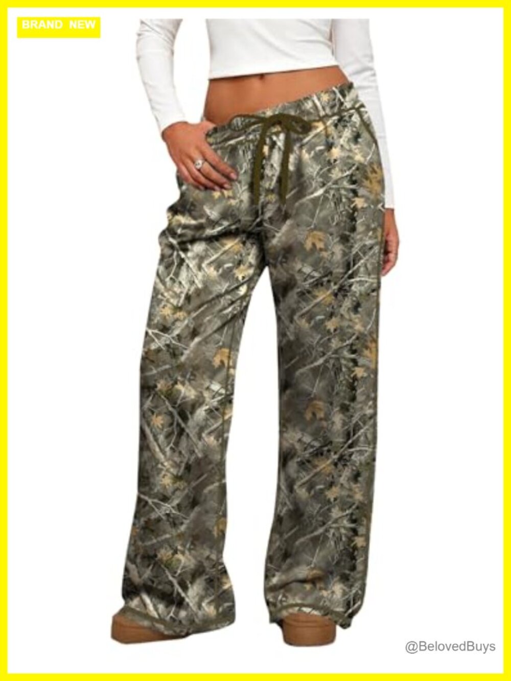 Wide Leg Sweatpants with Pockets Low Rise Baggy Fleece Lined